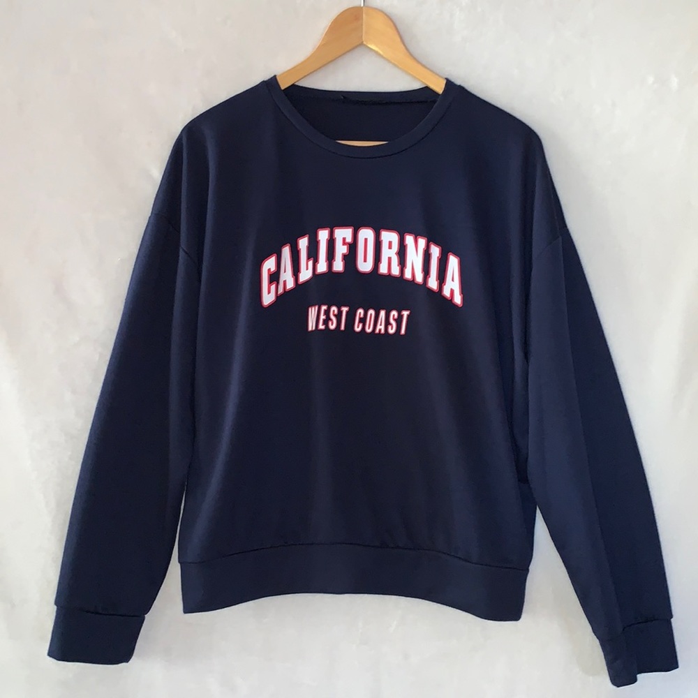NWOT✨SHEIN California West Coast Graphic Long Sleeve Sweatshirt Size M